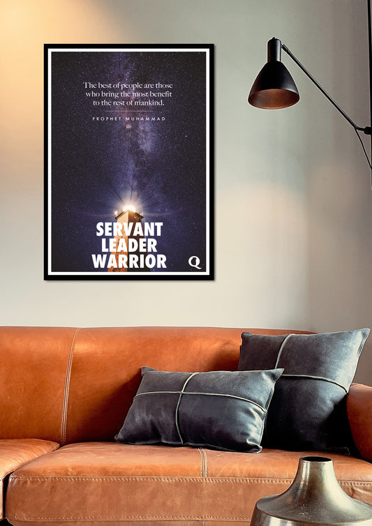 Servant, Leader, Identity Poster, Motivational Wall Art, Servant Leader Warrior Decor, Home Office Inspiration