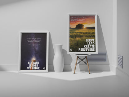 Servant, Leader, Identity Poster, Motivational Wall Art, Servant Leader Warrior Decor, Home Office Inspiration